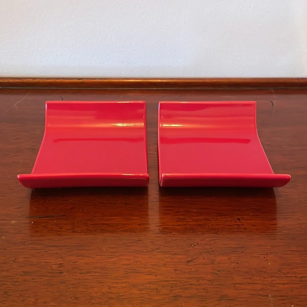 NWT Crate & Barrel Red Small Sushi Plate - Set of 2